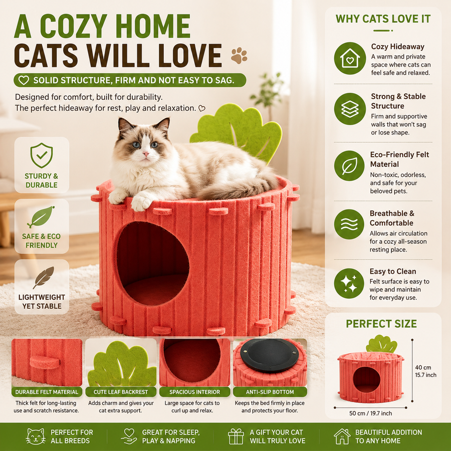 Felt Radish Pet House