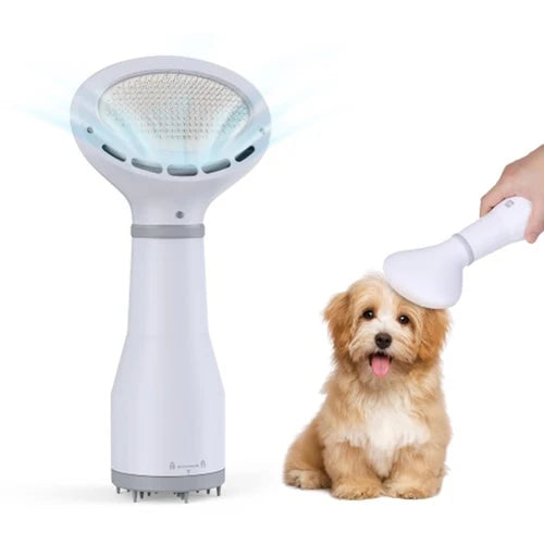 Dadypet Pet Dog Hair Dryer Grooming Tool Slicker Brush for Quick Drying Deshedding Safe Easy Use