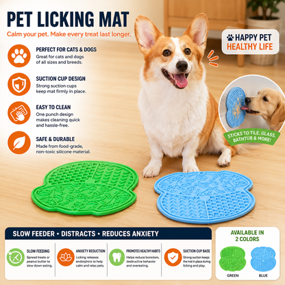 Lick Mat For Dogs And Cats Dog Slow Feeder Mat With Strong Suction