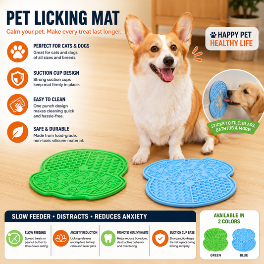 Lick Mat For Dogs And Cats Dog Slow Feeder Mat With Strong Suction