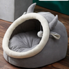 Cozy Cat Nest House Soft Plush Cave Bed for Indoor Cats Warm Comfortable Sleeping Shelter