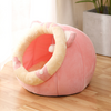 Cozy Cat Nest House Soft Plush Cave Bed for Indoor Cats Warm Comfortable Sleeping Shelter